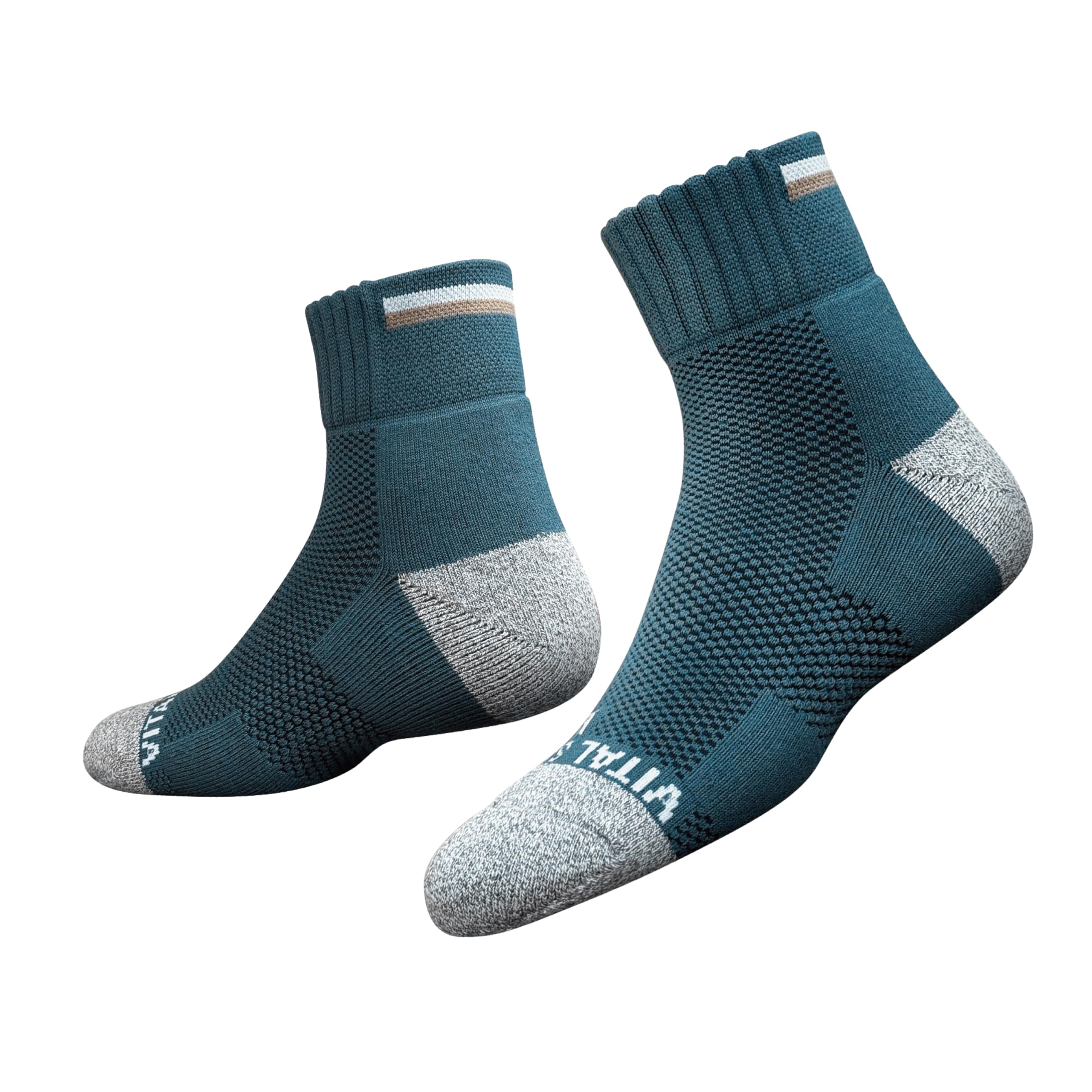 Vs Vital Salveo Men's Army Blue Vital Salveo-Hiking/Trek Sport Ankle Socks - (Large)