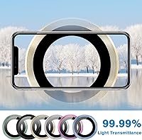 Vista 2 de Compatible con iPhone 13 Pro para iPhone 13 Pro Max, protector de lente de cámara antiarañazos, vidrio templado 9H, protector de cámara de metal a