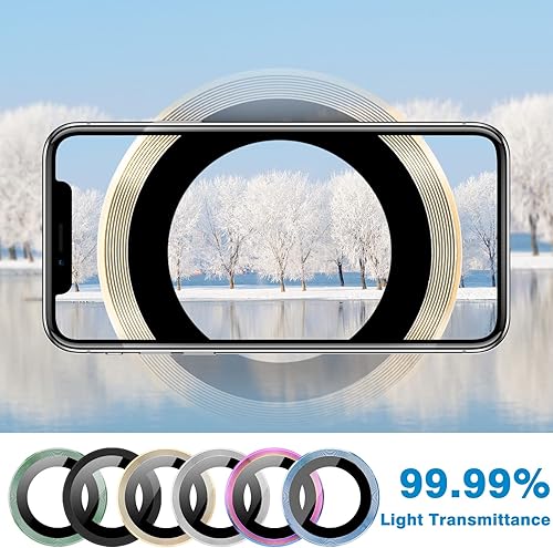 Miniatura 2 de Hsefo Compatible con iPhone 13 Pro para 13 Pro Max, protector de lente de cámara antiarañazos, vidrio templado 9H, protector de pantalla de cámara