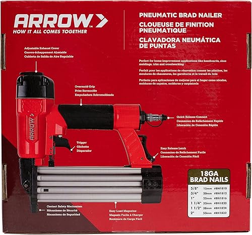 Miniatura 12 de Arrow PT18G - Clavadora neumática sin aceite, pequeña moldura ligera y trabajo de moldeo interior, funciona con unidad de compresión de hasta 100