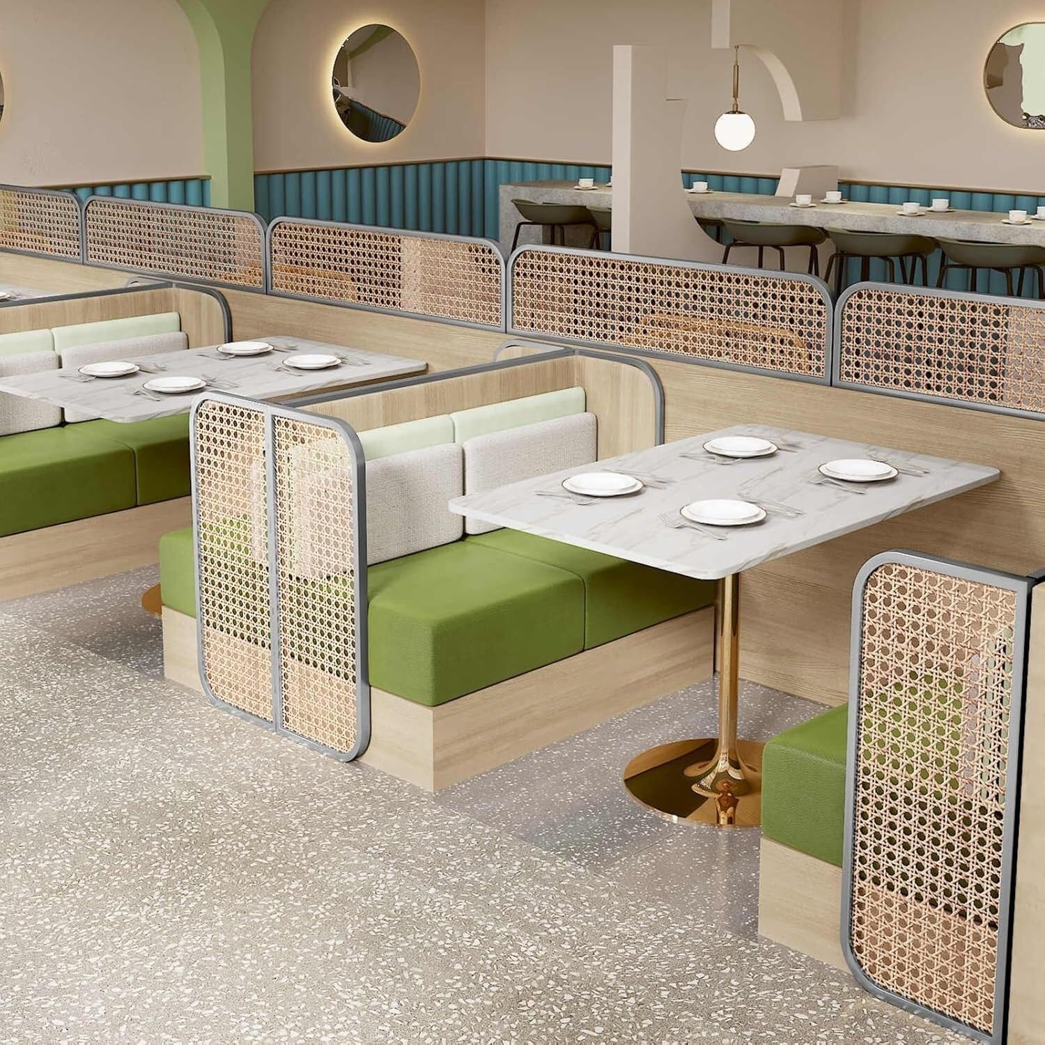 Divisores de comedor, pantallas de privacidad de mesa para espacios de trabajo y comedor, cubículos de un solo acristalamiento, 120 x 30 cm, separadores funcionales de mesa