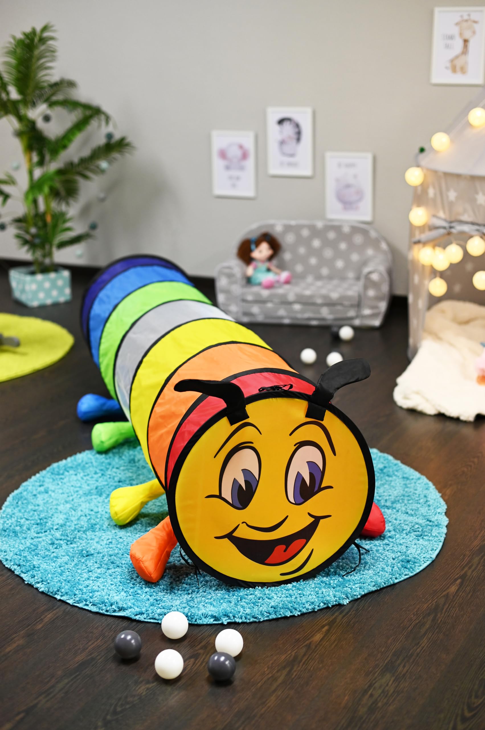 Tunel do zabawy kolorowy Caterpillar
