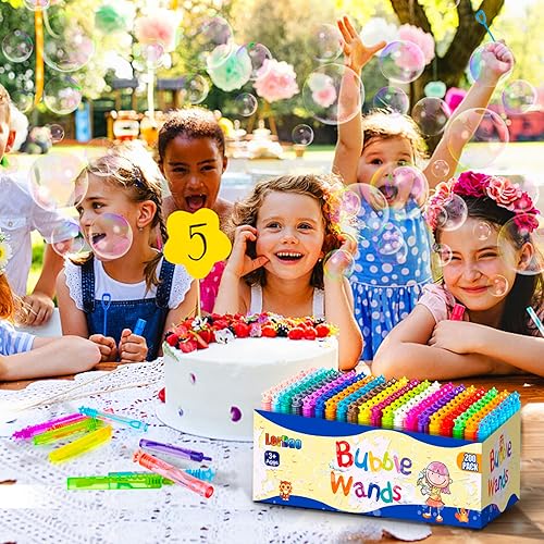 Miniatura 4 de 200 mini varitas de burbujas de 20 colores, recuerdos de fiesta de burbujas a granel para niños, verano al aire libre en interiores, cumpleaños