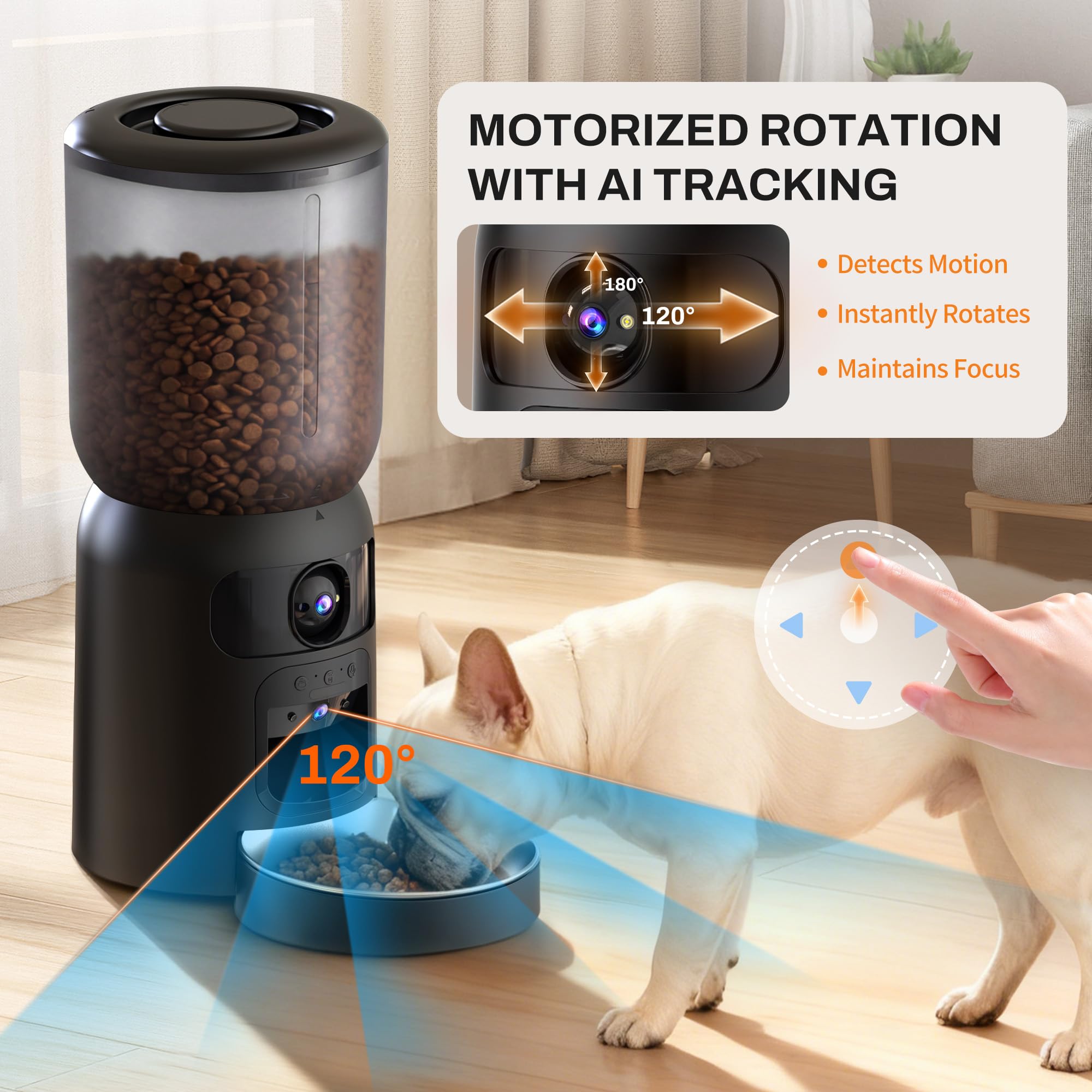 Automatic Feeder with Dual Camera & Laser Toy Gallery Image