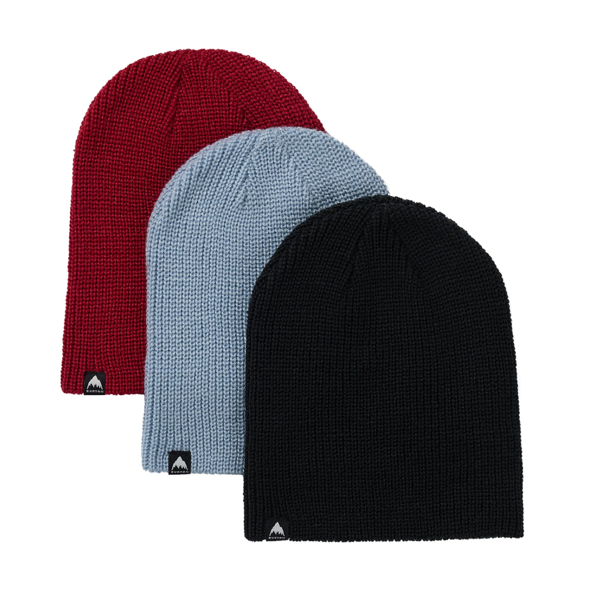 Burton Kids’ 3-Pack Recycled DND Beanie – Unisex Warm Winter Knit Hat for Boys &amp; Girls – One Size