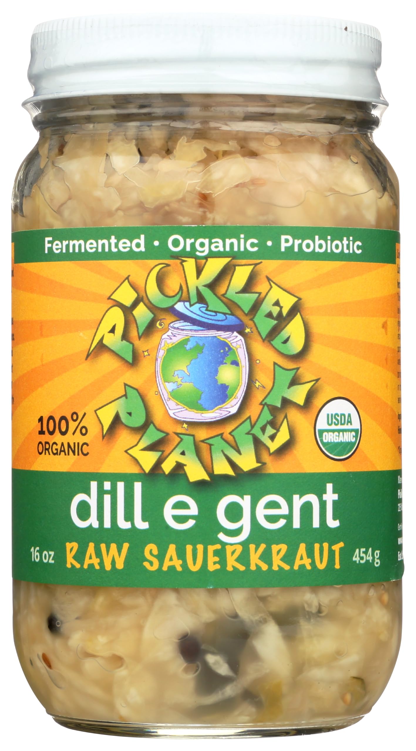 PICKLED PLANET Organic Dill E Gent Sauerkraut, 16 OZ