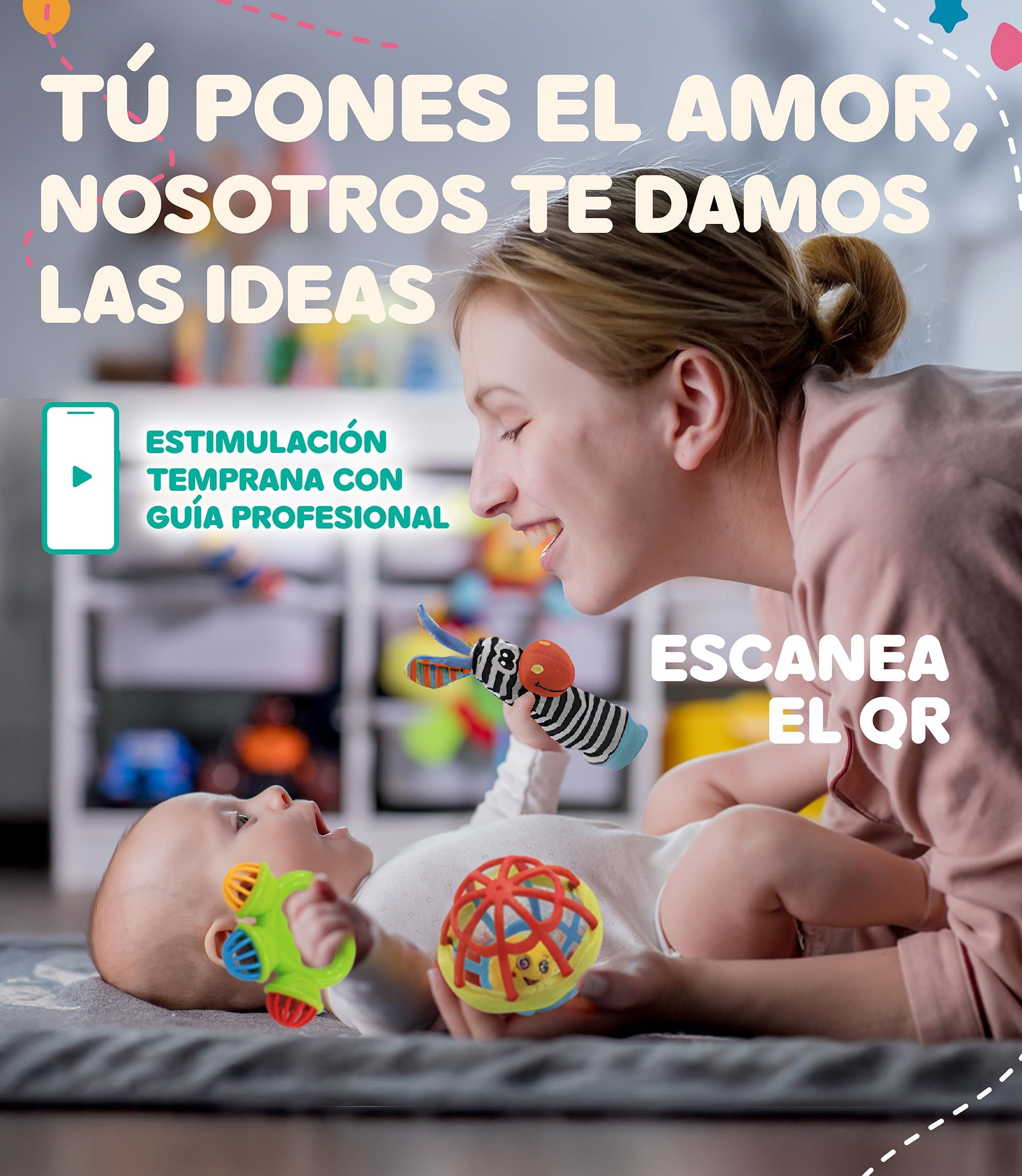 Juguetes Estimulacion Bebe 0-6 Meses para Estimulacion Temprana Bebes es un Regalo inteligente con guía para sus primeros aprendizajes Montessori Bebe 0-6 Meses con Pelotas Sensoriales Sonajeros