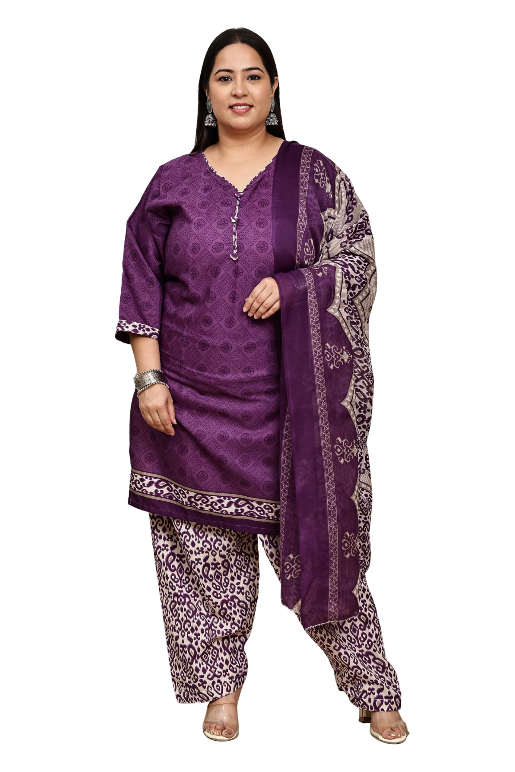 rajnandini Purple Cotton Blend Printed Plus Size Ready to Wear Patiala Salwar Suit (Readymade_P_JOPLVSRW5212X-P)-picture-39