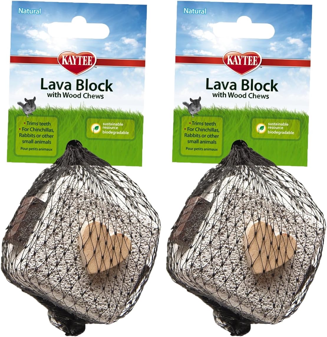 Kaytee Lava Block Chew Toy - 2 Pack