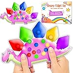 Dinosaur Color Sorting Sensory Toys, Toddler Girls Activities Pink Christmas Stocking Stuffers Valentine Gifts Montessori Toys Fine Motor Skill Calm Down Fidget for Classroom Aged 2 3 4 Year Old Kid