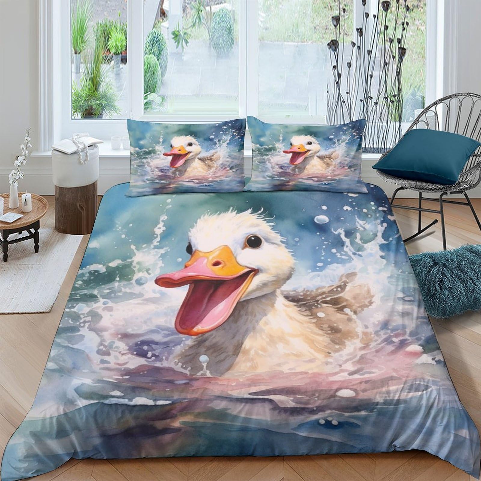 Housse de couette canard hypoallergénique pour créer un cocon douillet aux adolescents