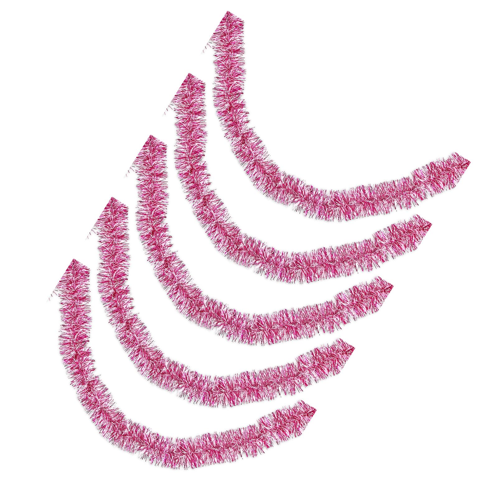 Buxuaaaa White Rose And Red M 5Pcs Heart Tinsel Garlands With Colorful Stripes Multicolors Streamers For Weddings Parties Home Decoration Supplies Love Themed Hanging Ornament