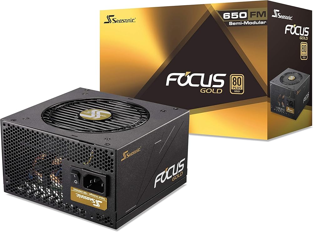 Seasonic FOCUS 650 Gold, 80+ Gold 650W Semi-Modular Power Supply - View 1