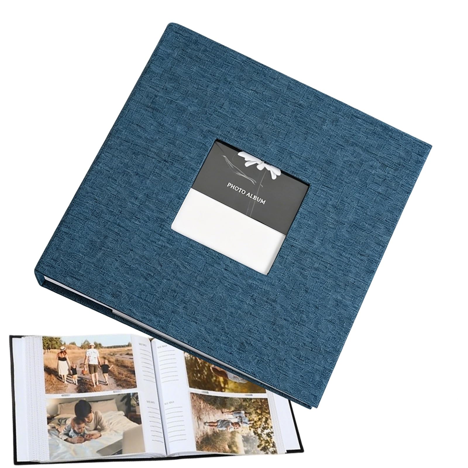 Photo Album Book, 200 Photos 4x6 Scrapbook Collection, Memory Preservation for Baby Milestones and Travel Adventures, 6x8 Inch Fabric Cover Storage Solution-image-37