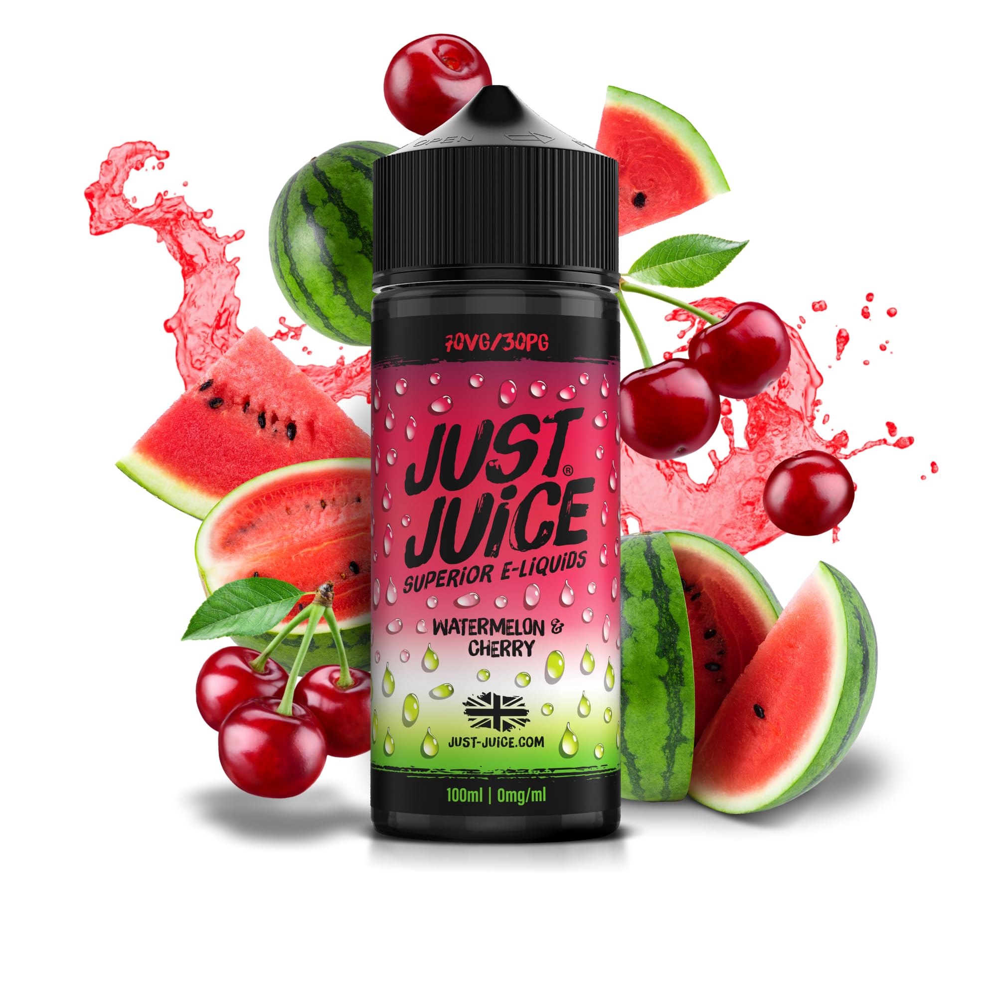 Just Juice 70/30 Vape Liquid, 100ml 0mg Watermelon & Cherry Vape Juice,  Vaping Liquids, 70VG 30PG: Amazon.co.uk: Health & Personal Care