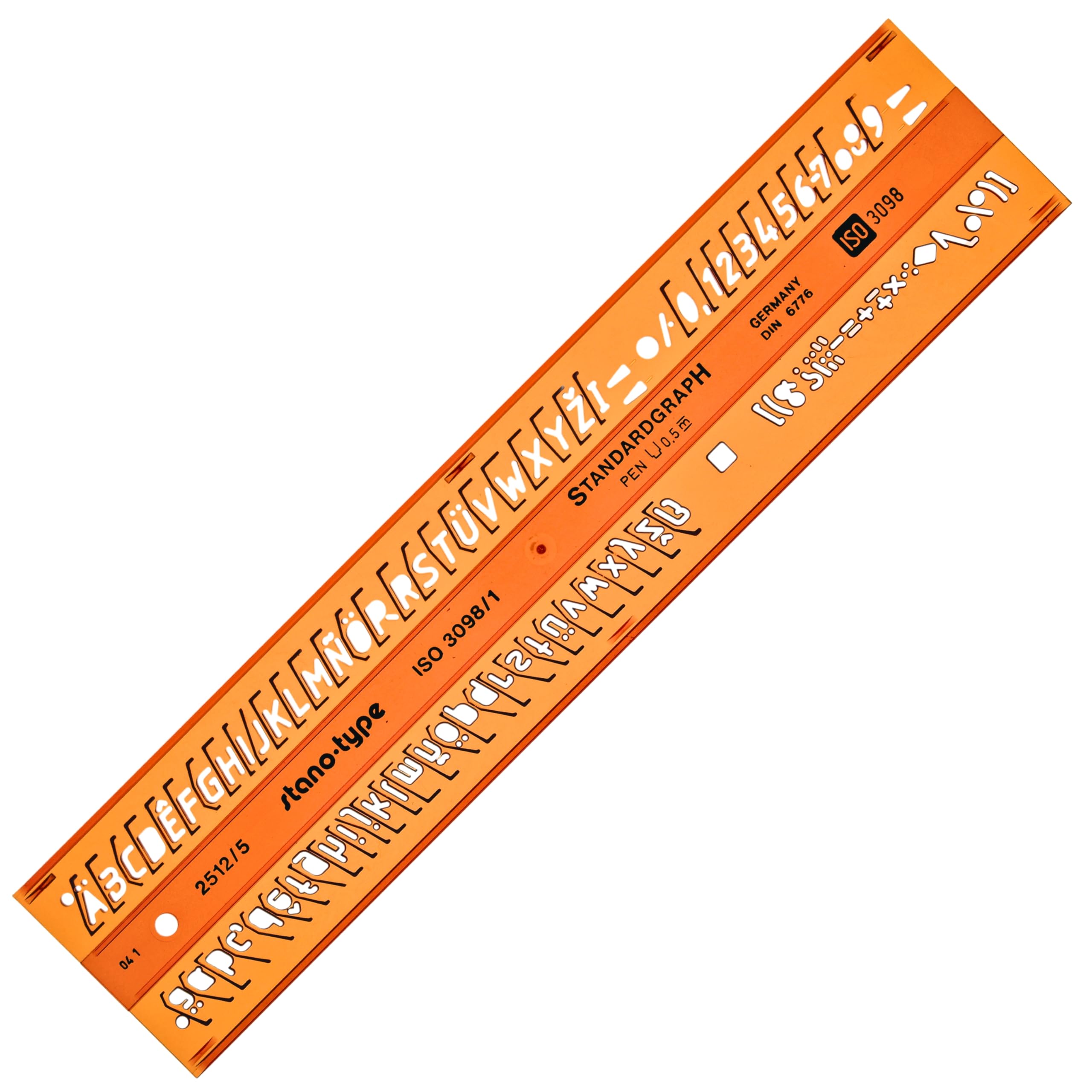 Standardgraph Germany 5mm Italic Lettering Guide Italics Drawing Template Stencil