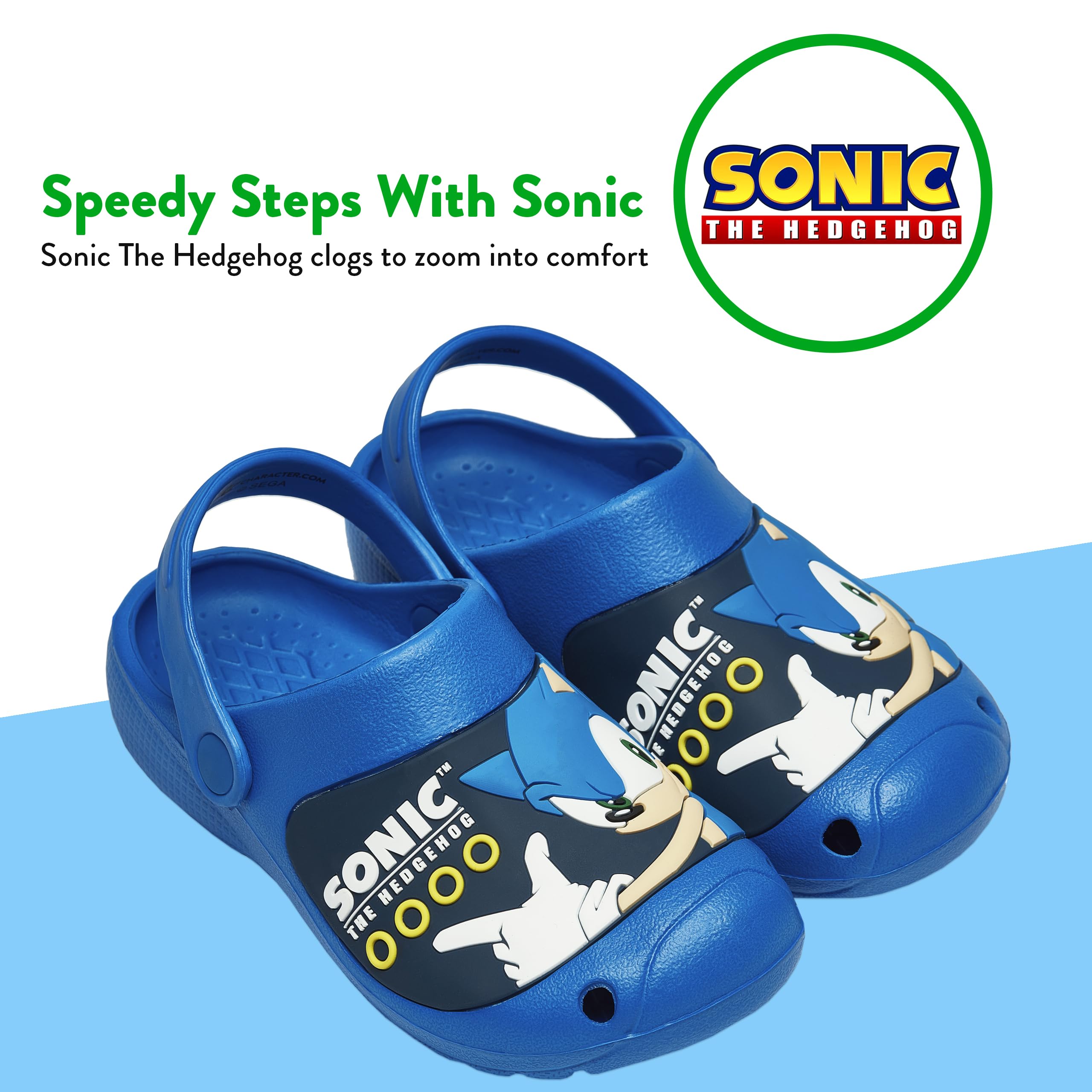 Trzewiki Sonic The Hedgehog Dla Chłopców | Buty Sonic | Trzewiki i Klapki Chłopięce | Sandały Letnie | Oficjalna Sonic Merchandise