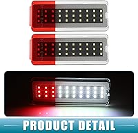 Vista 6 de Luz de puerta LED Panel Reflector de puerta Luz de advertencia Luz de advertencia F81Z-2523820-AA para Ford Excursion 2000-2005 Blanco Rojo LED