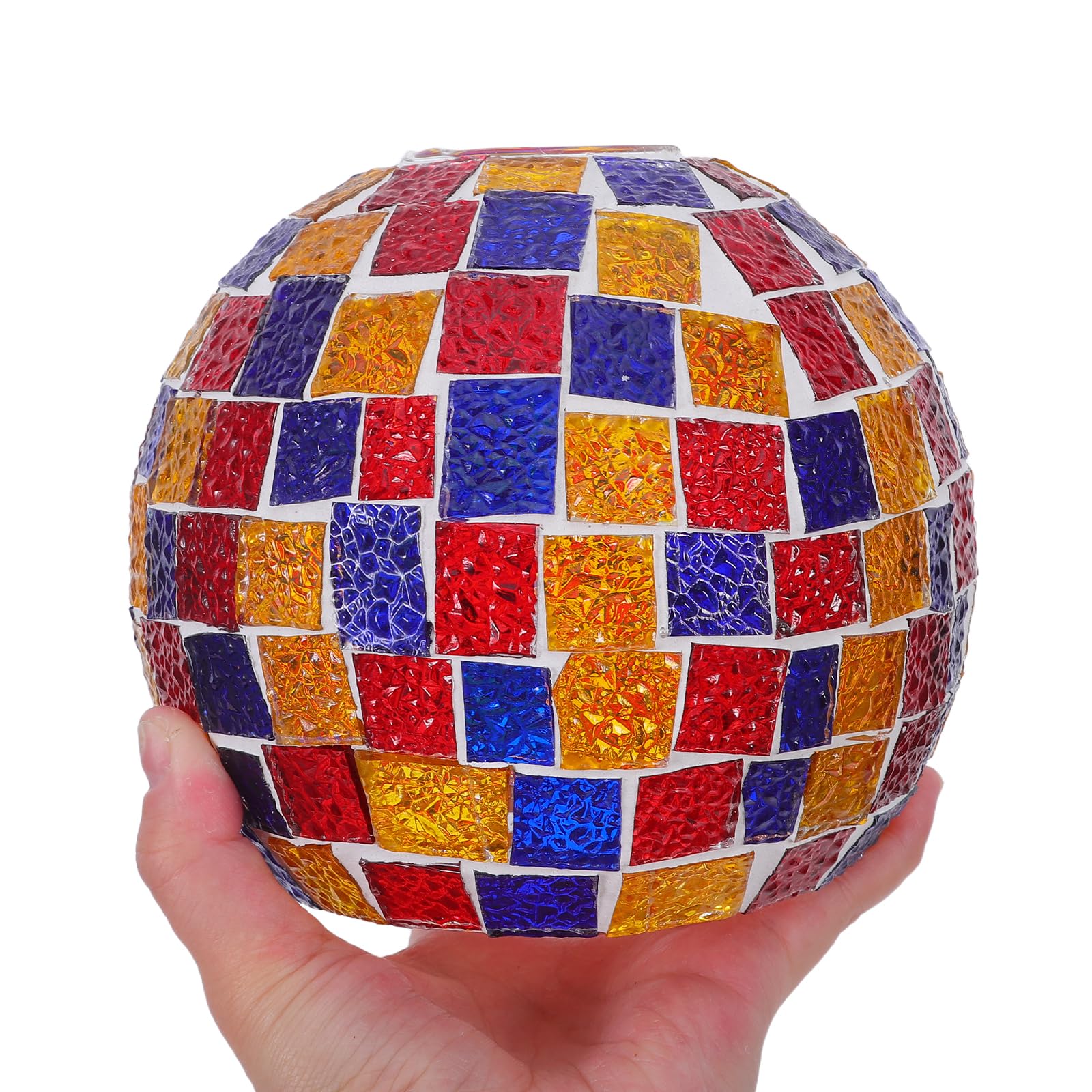 Gadpiparty Abat-jour Rétro en Verre Mosaïque Coloré 16x16x13 Cm pour Lampe de Table E26/e27, Globe de Rechange Suspendu, Abat-jour pour Lustre et Lampadaire, Ambiance Lumineuse Apaisante