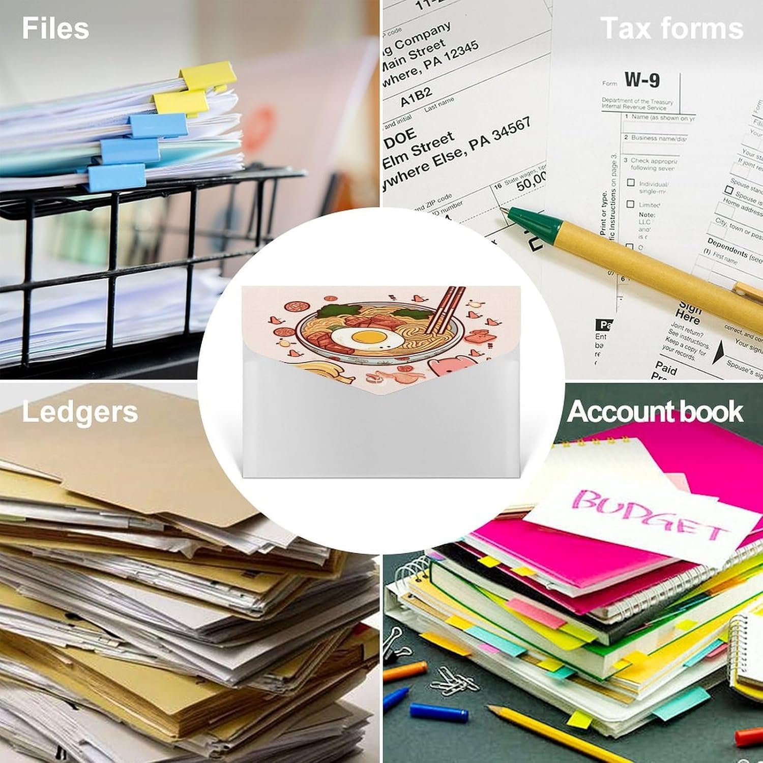 Delicious Sweet Ramen Expanding File Folder with 6 Pockets image 4