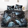 Bat Duvet Cover Set, Comic Bedding Set, Movie Character Bedspread, Kids and Teens Boys and Girls Bedroom Decor Bed Set, with 2 Pillowcases image2,Twin 68x86in  20x30in2