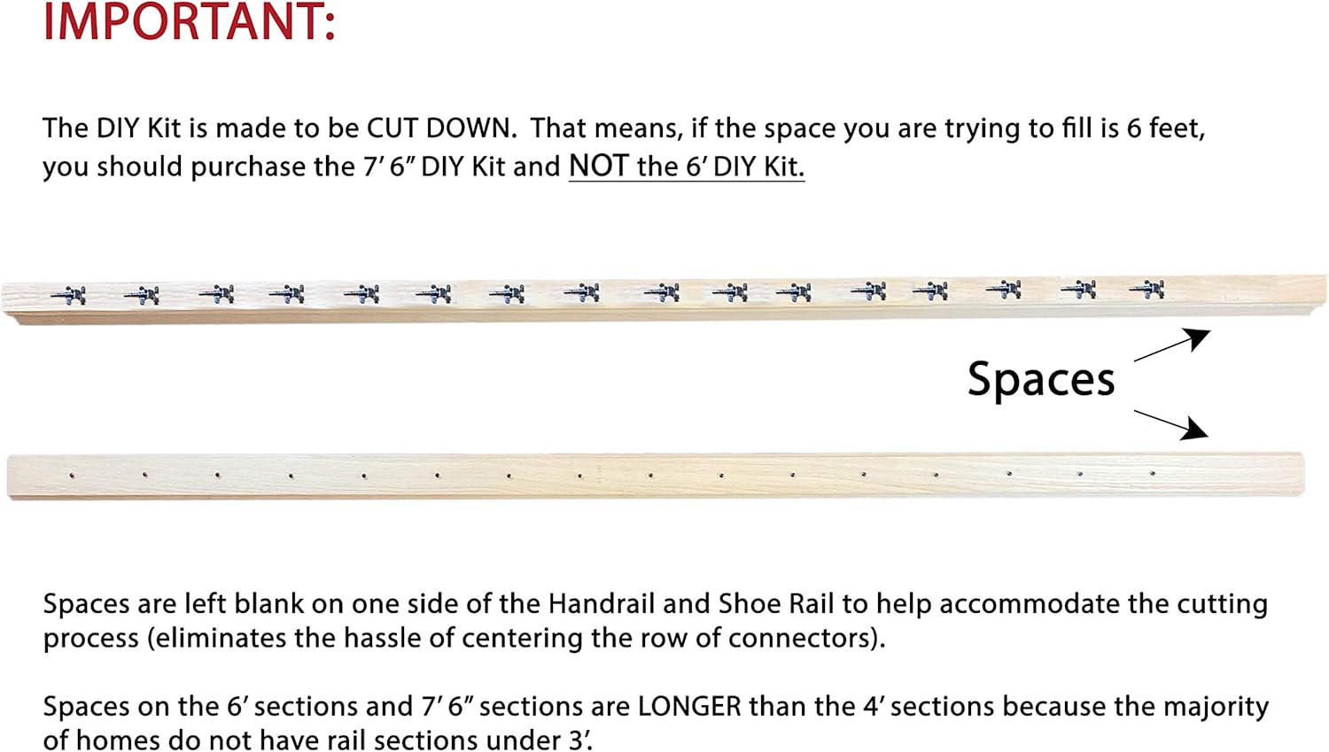 Buy DIY Indoor Stair Rail Section Kit with Black Metal Balusters