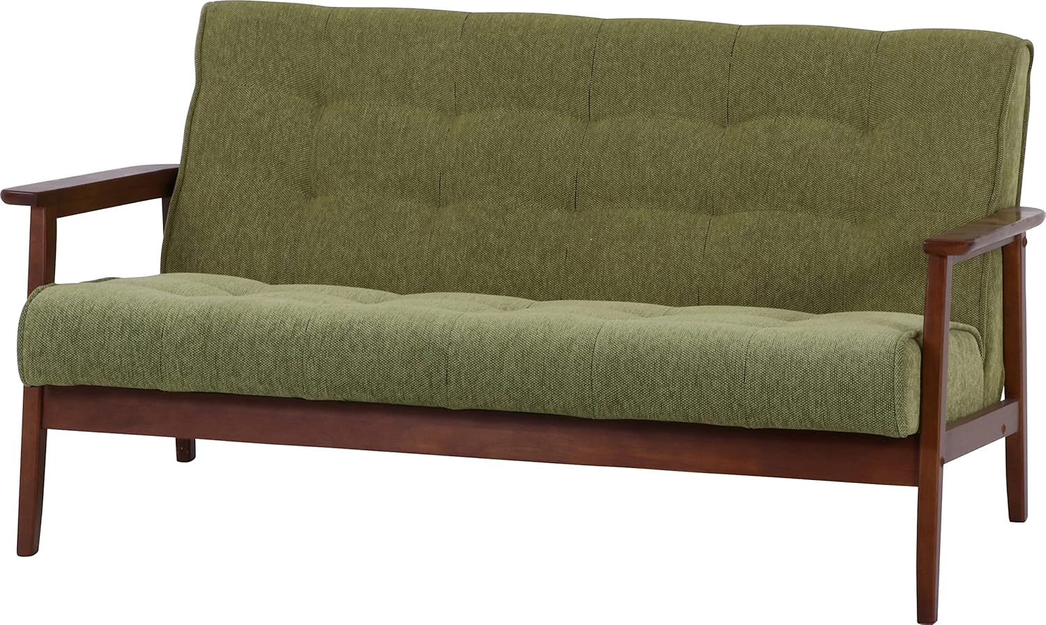 【新生活セール 10％OFF】【置くだけでカフェ空間】不二貿易 ソファ 2人掛け 肘付き 天然木 お掃除ロボット通れる  19,400円 → 17,459円（税込）