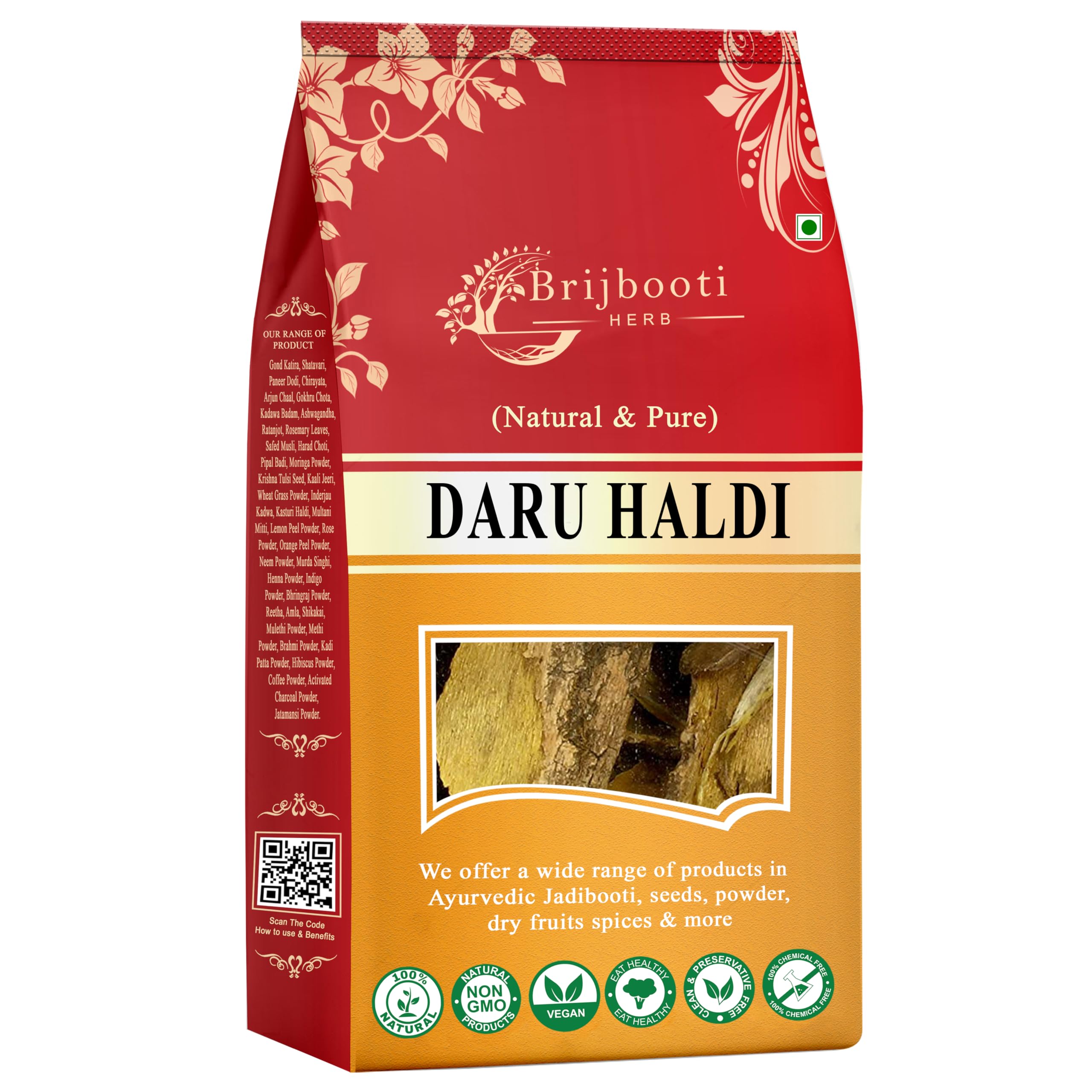 BrijBooti Daru Haldi Bark - (400 Gm) | Berberis aristata | Indian Barberry Daru Haldi Chaal-image-41
