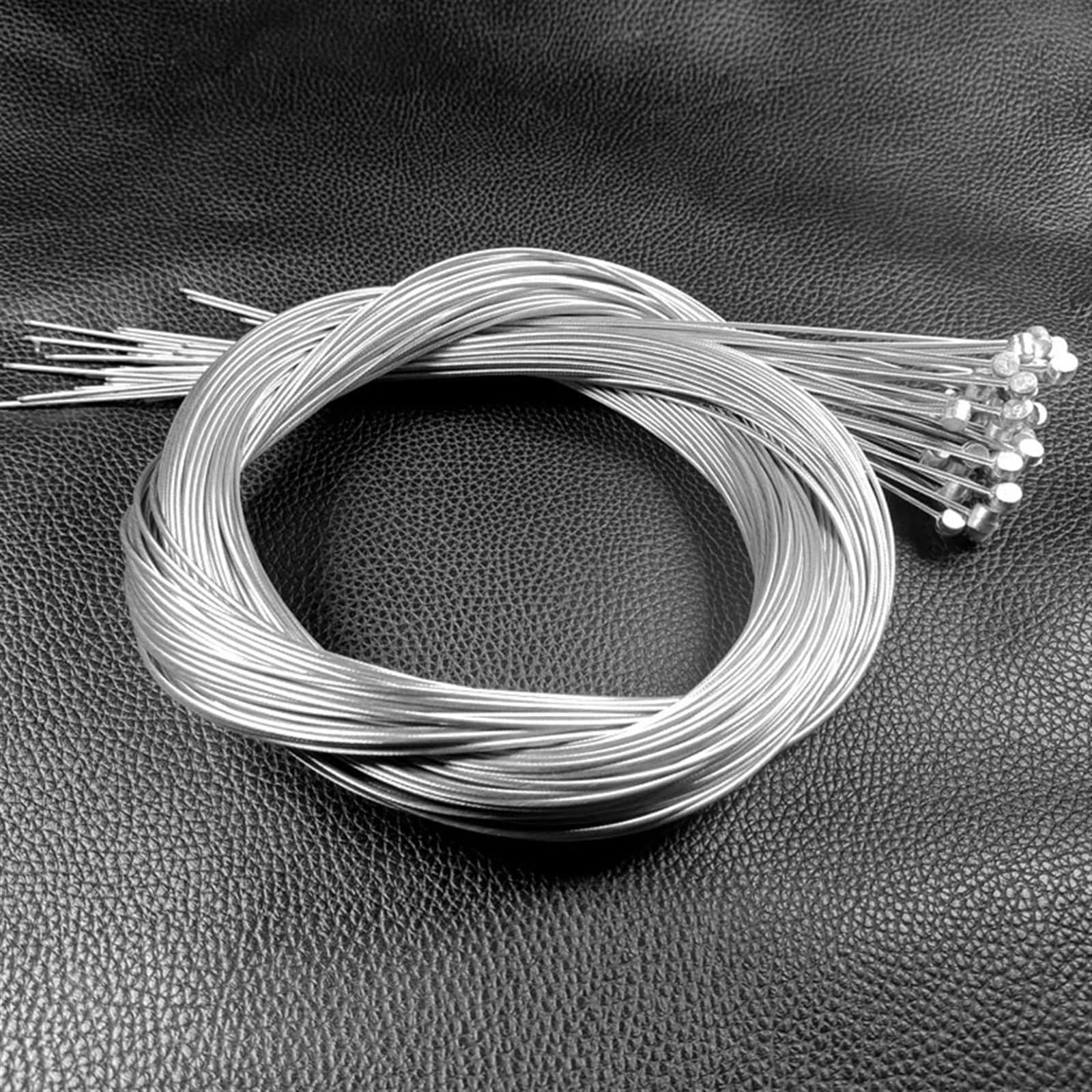 50 Stück Edelstahl Fahrradbremskabel Fahrradschaltkabel Griffdraht Radfahren Fixed Gear Schaltkabel MTB Bremsinnenkabel(50pcs-1700mm)