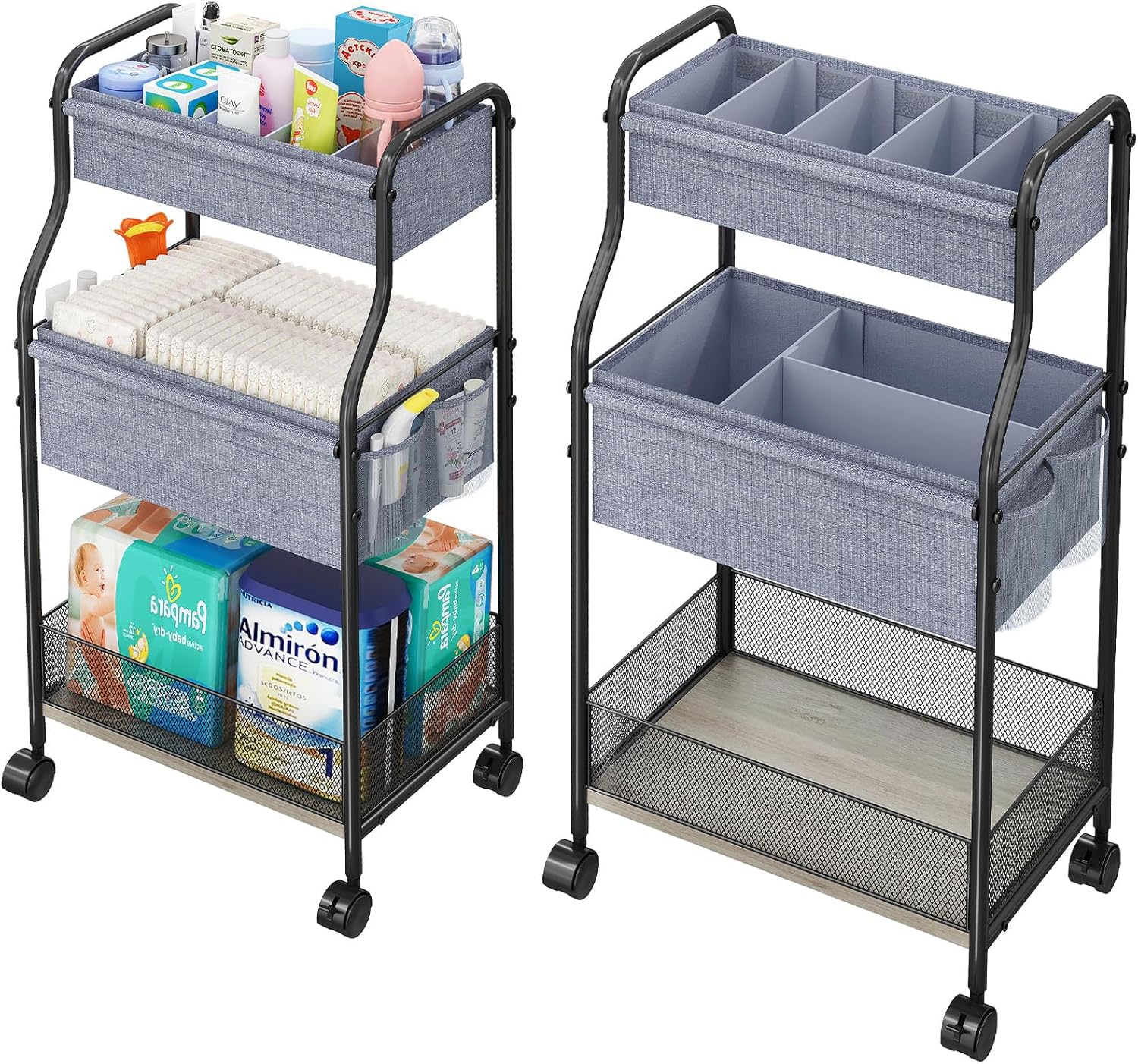 Ultimate 3-Tier Baby Diaper Caddy: Your Essential Organizer on Wheels