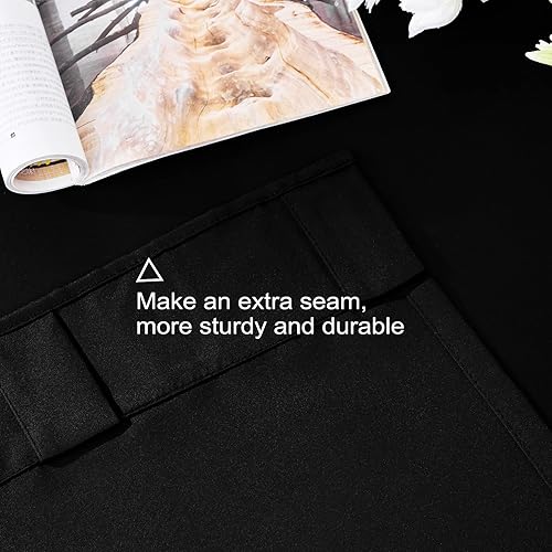 Miniatura 2 de Pickluc Cortinas opacas de 84 pulgadas de largo, 2 paneles de cortinas opacas para dormitorio o sala de estar, pestaña trasera y bolsillo