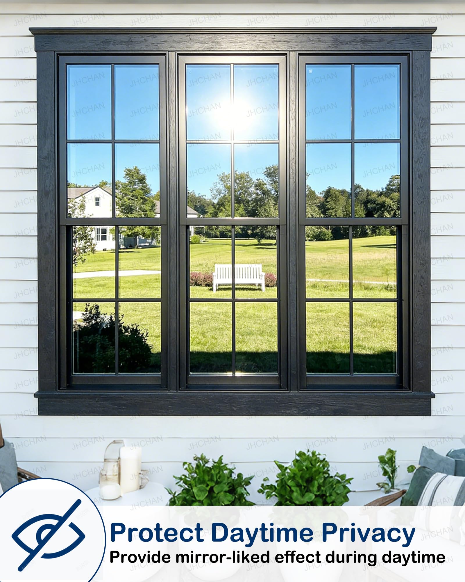 Película adhesiva estática negra para ventana, 25 % VLT (privacidad gris profundo), rollo de 75 cm x 6 m para privacidad, oscurecimiento y control de calor, extraíble y reutilizable, sin pegamento ni