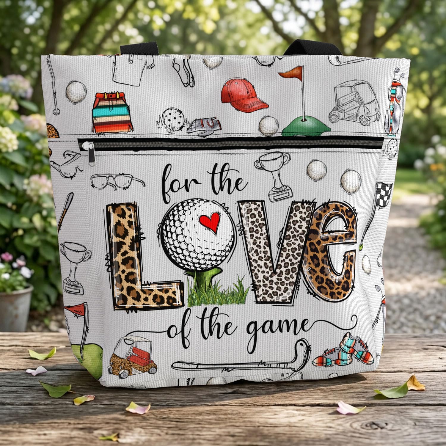 Golf Tote Bag for Women Gifts Ladies Golf Tote with Zipper Cute Accessories Purse for Female Golfer Mom Wife Birthday