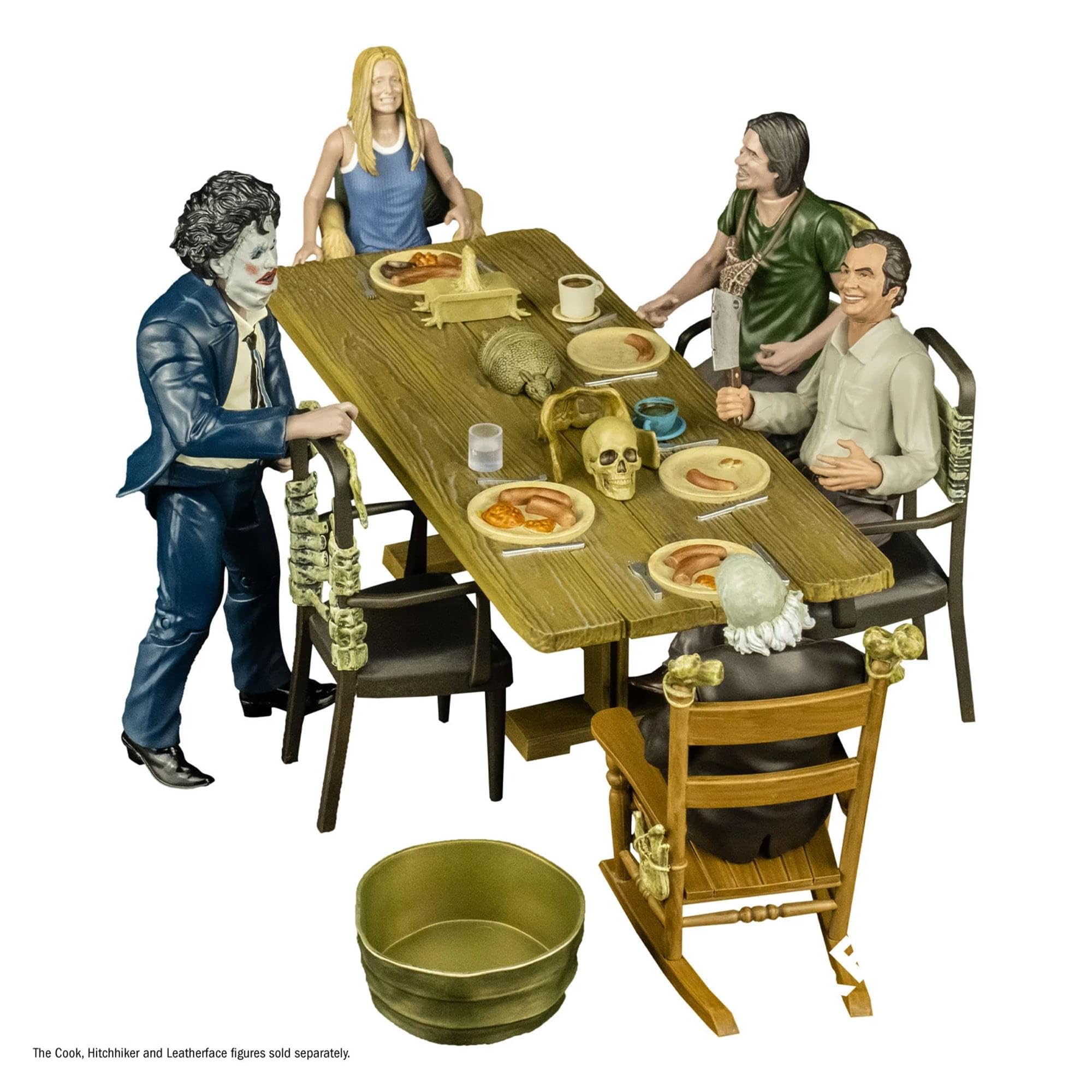 テキサスチェーンソーFAMILY DINNER PLAYSET ホラーフィギュア Amazon.com: Trick or Treat Studios The Texas Chainsaw Massacre