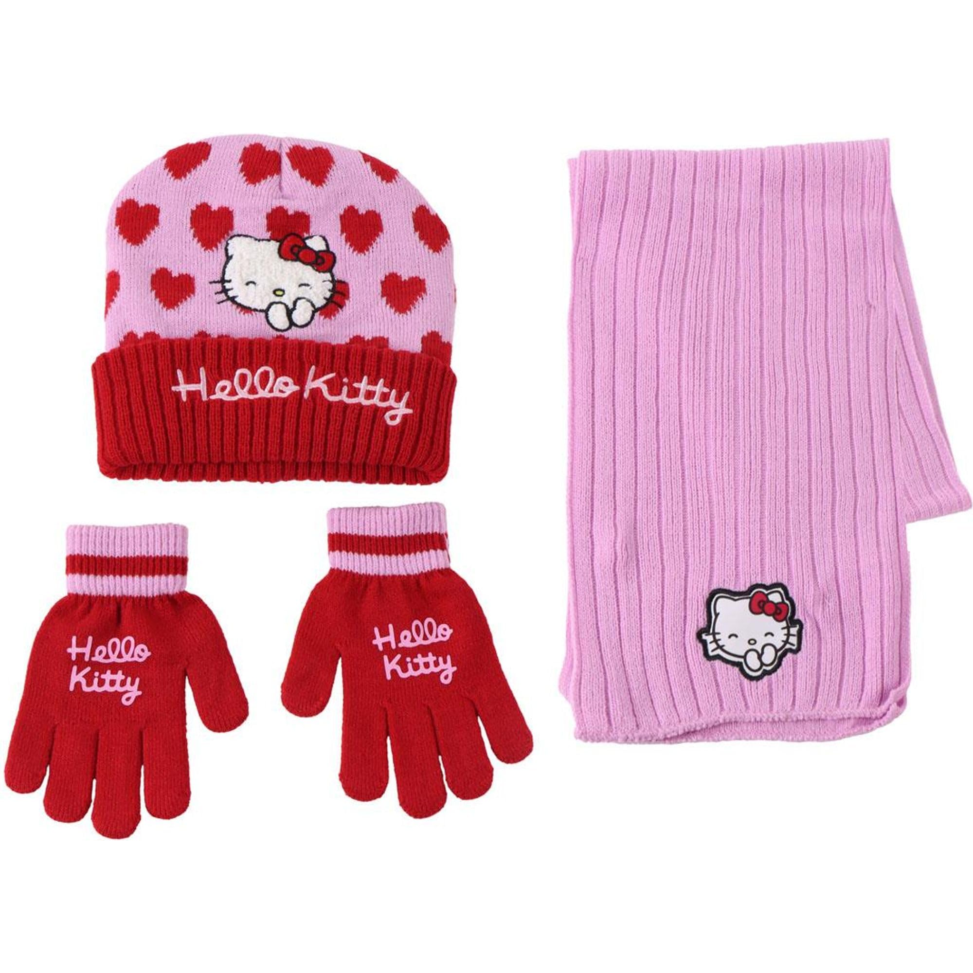 CERDÁ LIFE'S LITTLE MOMENTS Unisex Children's Infantil Gorro, Guantes Y Bufanda Hello Invierno-Conjunto Térmico Niños Y Niñas, Ideal Frío 3-Piece Set Hello Kitty Scarf, One Size (Pack of 3)