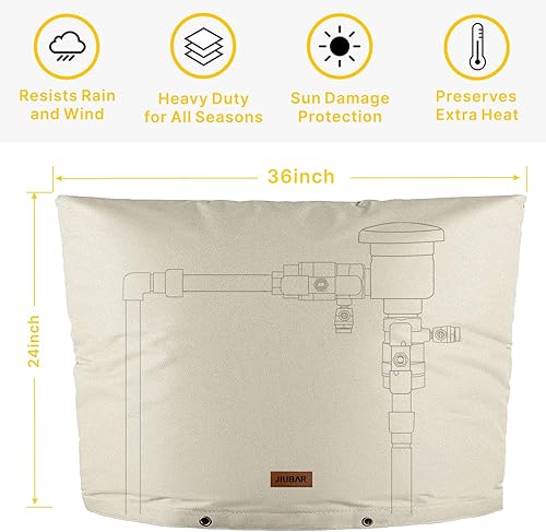 Miniatura 26 de JIUBRA - Funda aislante para prevención de reflujo de 17 pulgadas de ancho x 21 pulgadas de alto, cubierta de valor reductor de presión