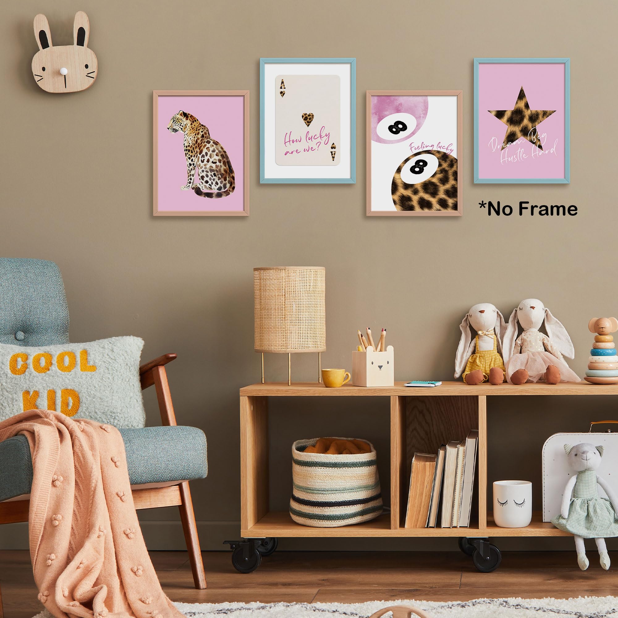 Amazon.com: TLESKE Pink Preppy Cheetah Leopard Posters Prints