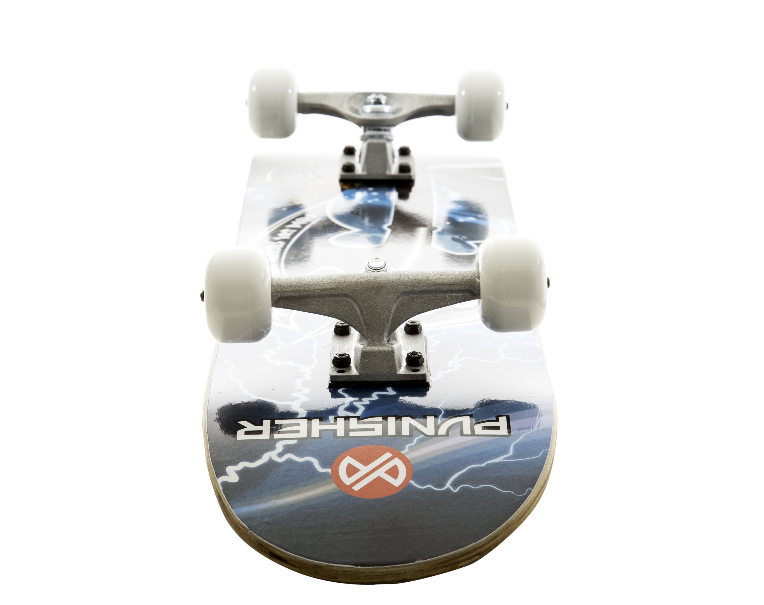 Punisher Skateboards Warrior Skateboard Complet avec concave, Bleu/Noir, 78,7 cm