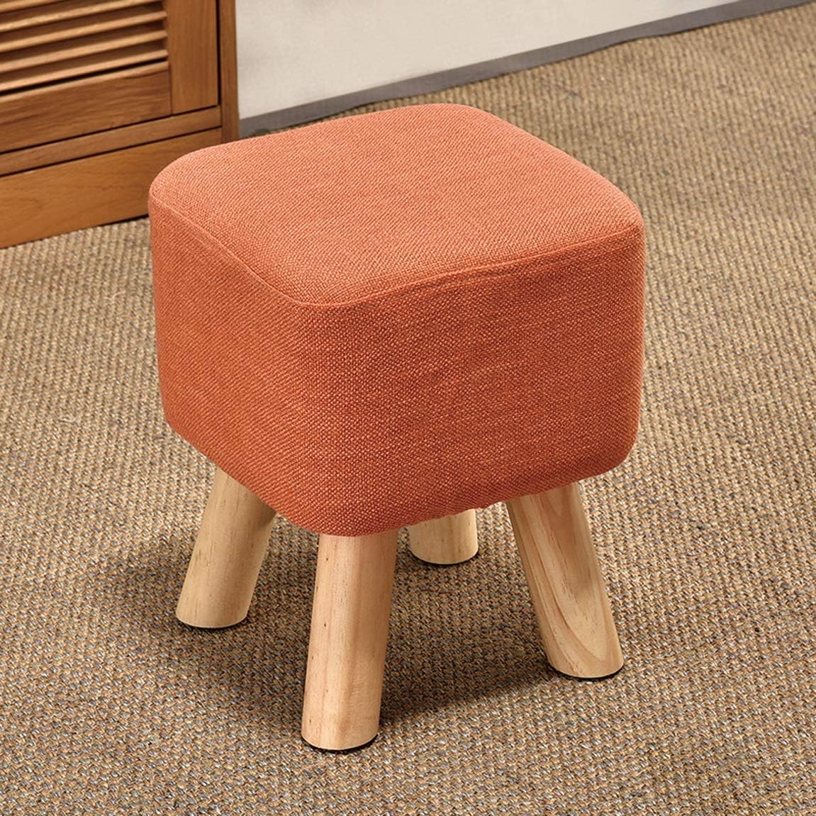 LXF Small Wooden Stool, Living Room for Shoes Stool, Sofa