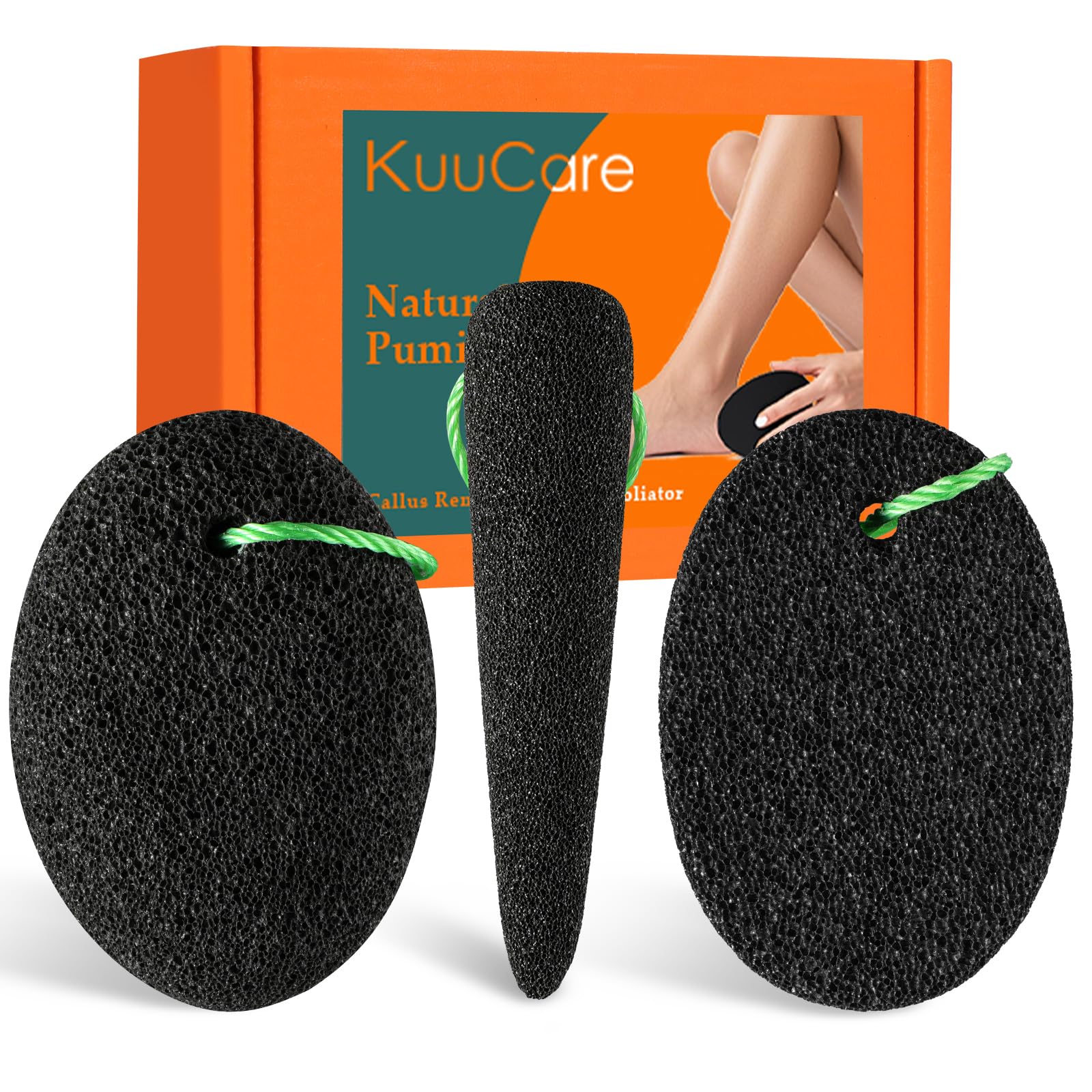 Pumice Stone for Feet, 3 Pack Natural Earth Lava Foot Callus Remover & Pedicure Exfoliator Tools for Heels, Soles and Toe Gaps, Foot Scrubber for Dry & Dead Skin-image-21