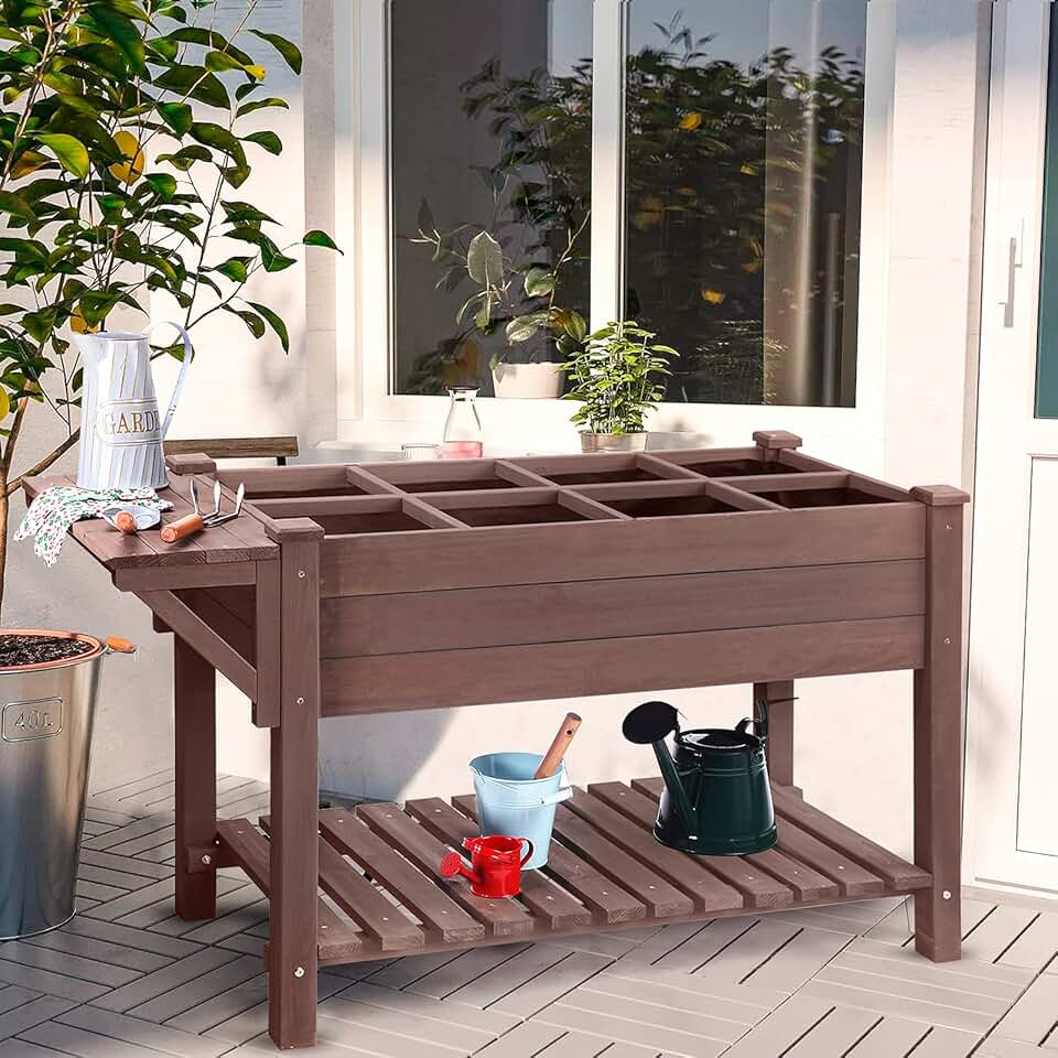 raised planter box with legs