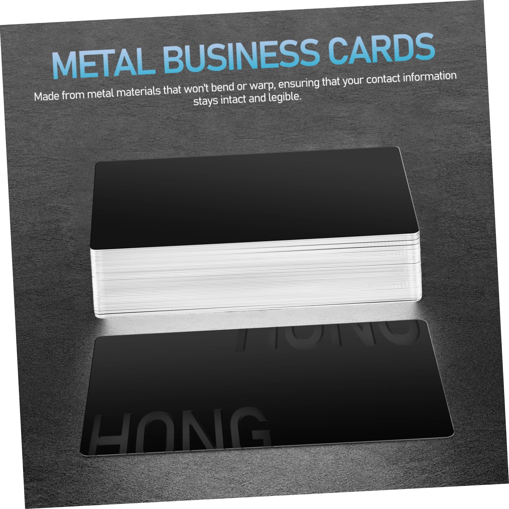 HOMSFOU Tarjetas De Visita Con Tarjetas En Grifo De Visita Personalizadas Nombre Namecards Negros En De La Tarjeta De Metal 50 Piezas*4
