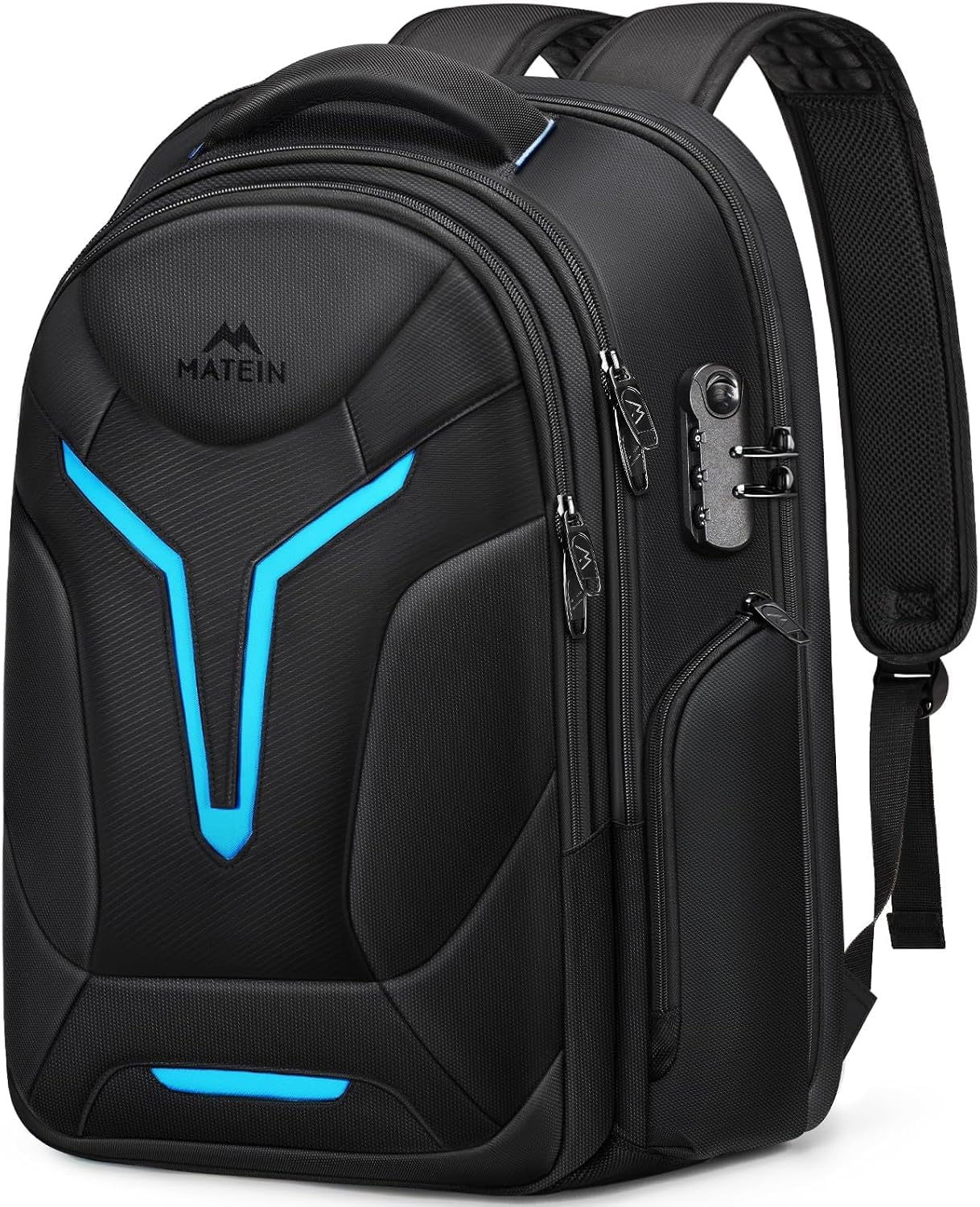 MATEIN Zaino Porta PC 18.4 Pollici, Zaino Uomo Grande per Laptop da Gaming | Grande Zaino Lavoro Uomo 55L, Zaino Impermeabile con Copertura Rimovibile, Business Backpack for Men, per Ufficio, Università