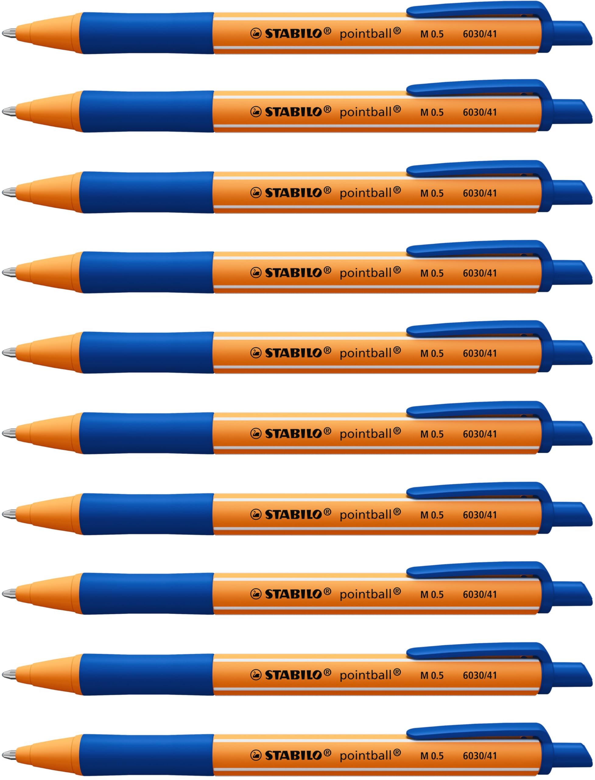 STABILO - Druck-Kugelschreiber - pointball - 10er Pack - blau