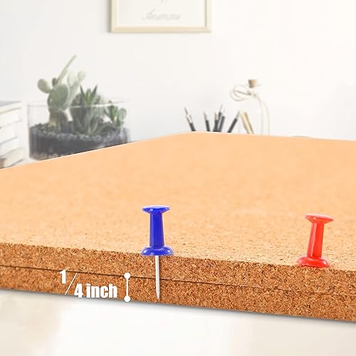 Miniatura 3 de SUNGIFT Tablón de corcho de 12 x 12 pulgadas, paquete de 12 tablones de anuncios de 14 de pulgada de grosor, azulejos decorativos cuadrados de