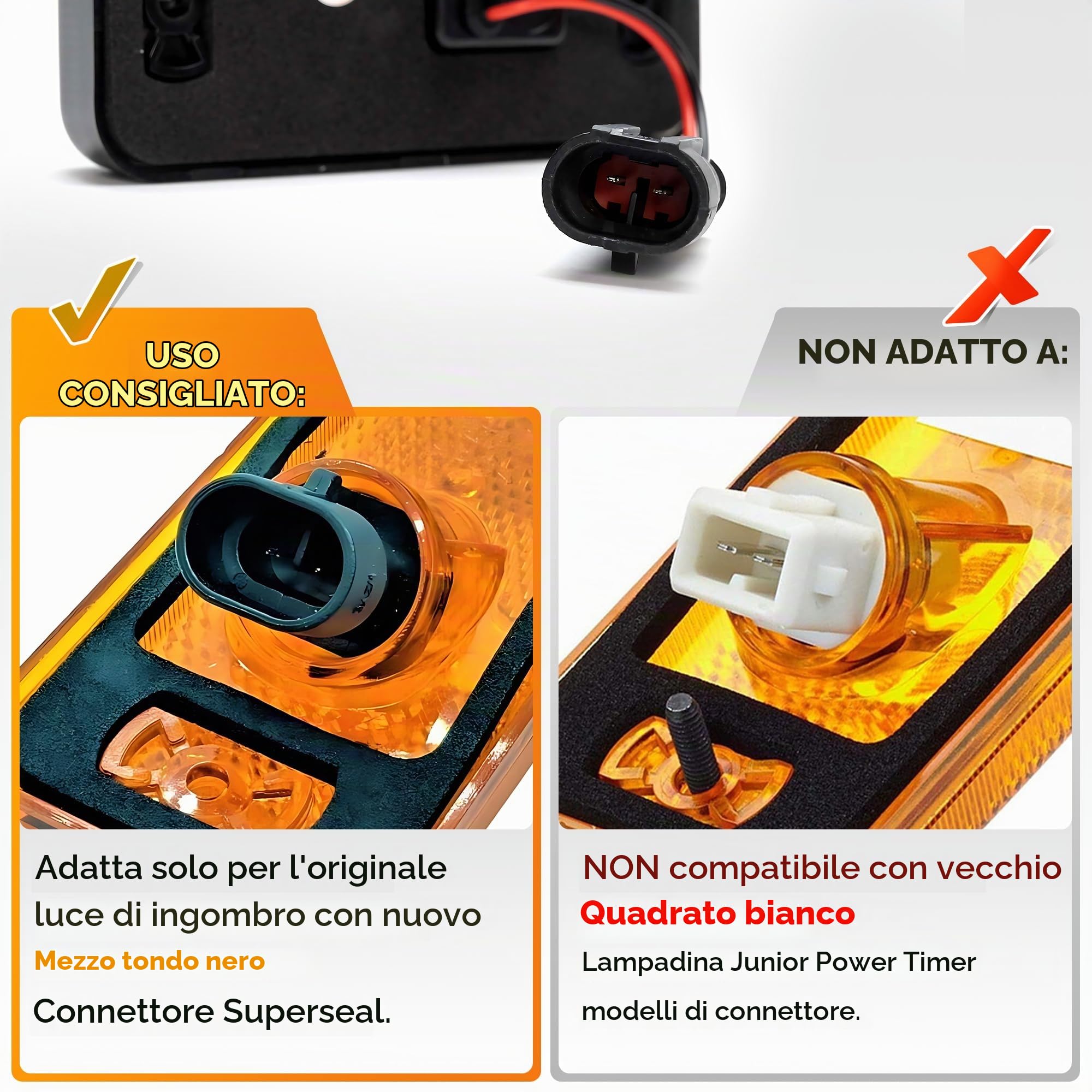 6 pz Ambra Led Liquidazione Indicatore Laterale Indicatori Luce Per Fiat Ducato Citr.oen Jumper Relè Peug.eot Boxer Daily Box Van DAF LFXF CF Fumo Lente LED Segnale di Direzione Lampada