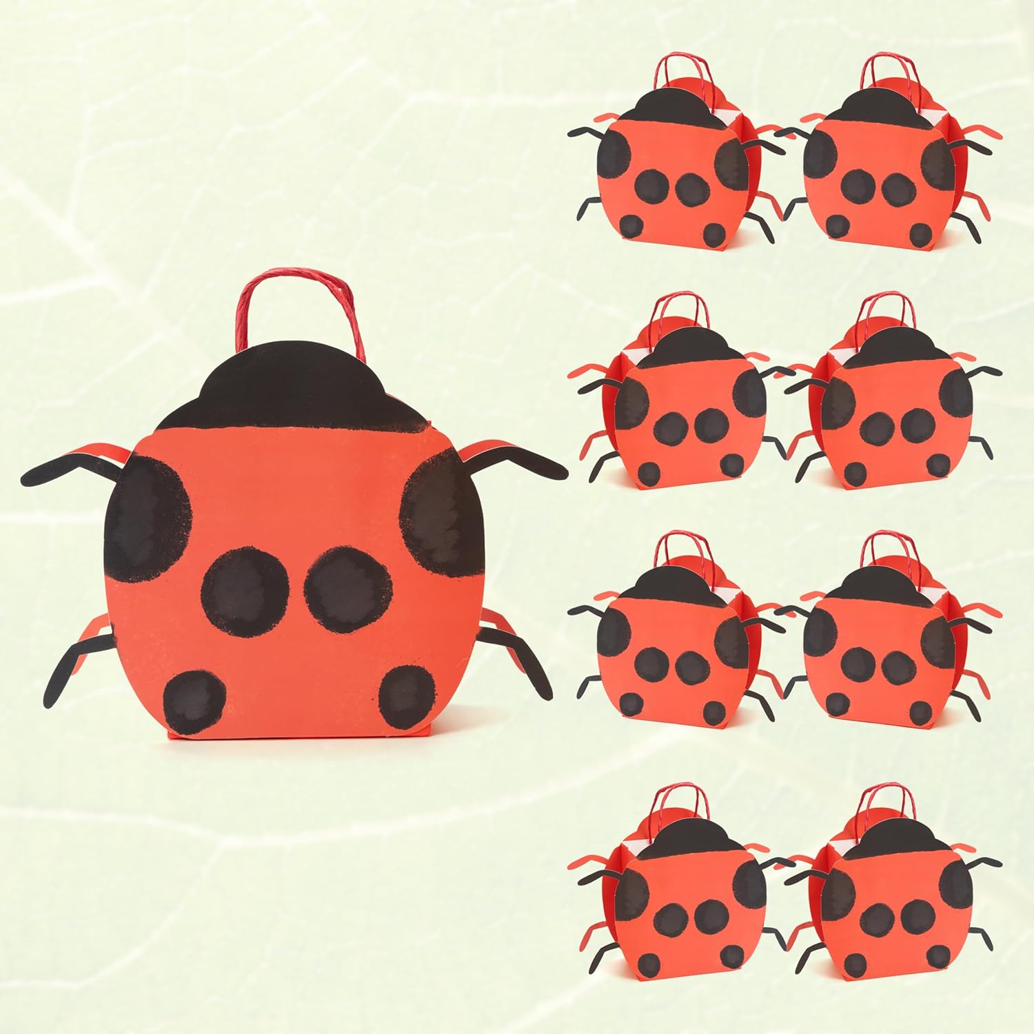 Cheerland Ladybug Gift Bags Party Favor for Garden Party Decorations Woodland Theme Birthday Party Goodie Bags Baby Shower Celebrations Spring Picnic Treat Bag Candy First Bday Supplies (Pack of 8)