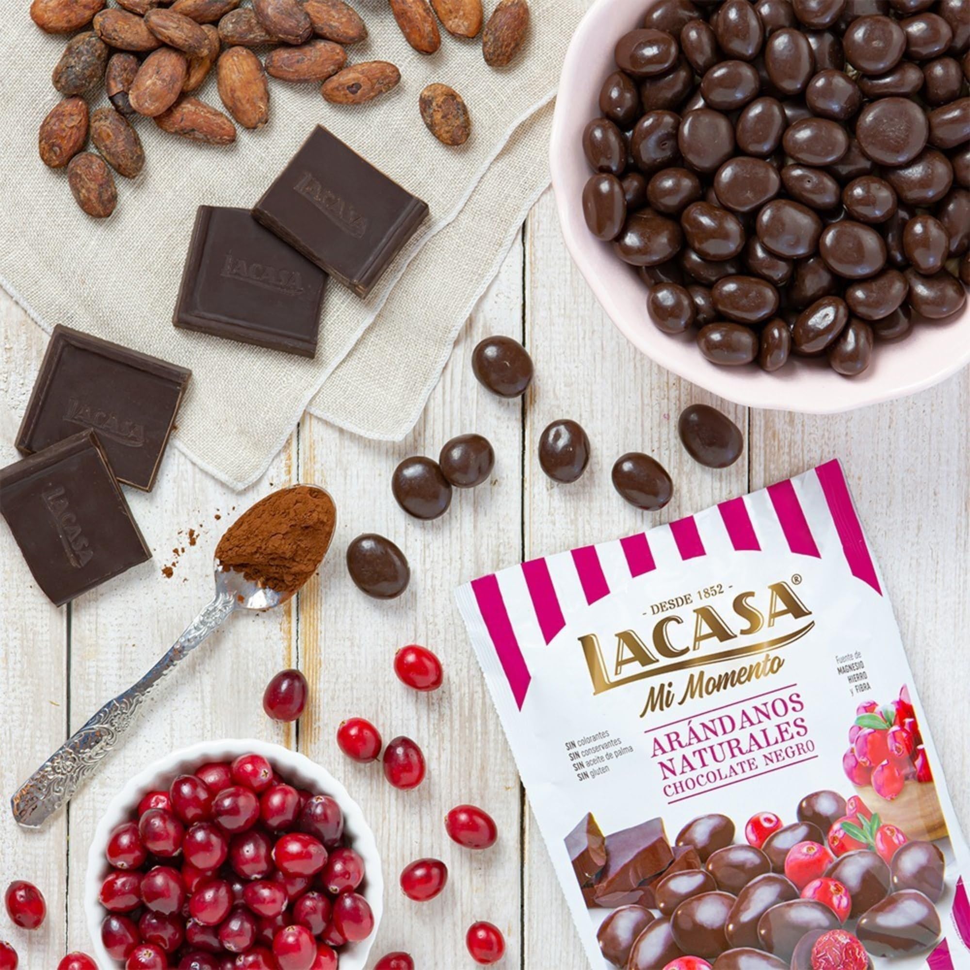 Lacasa Lote de 3x Bolsitas Mi Momento Arándanos con Chocolate negro 125G