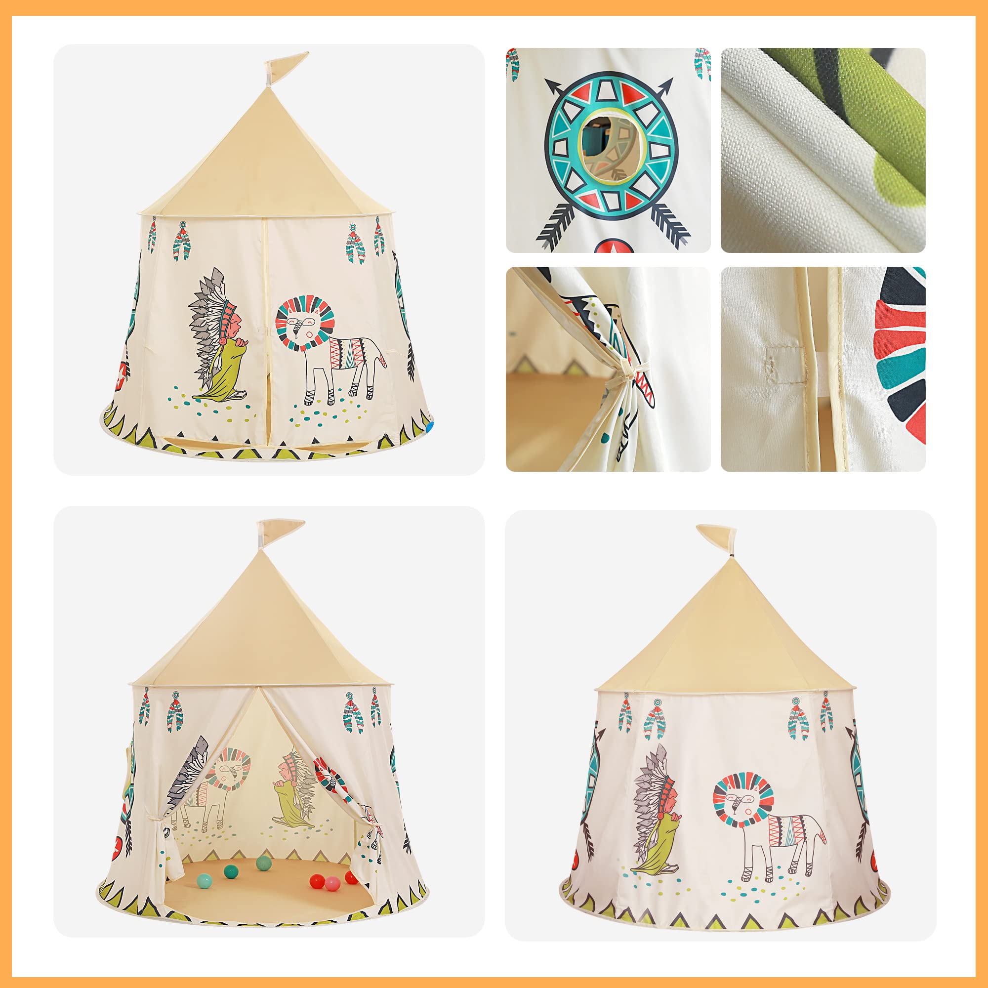 Tenda per Bambini Casetta da Giardino per Bambini,casa dei Giochi Po-up,Certificato EN71, Toy Tenda per ragazzi e ragazze,Regalo per Bambini