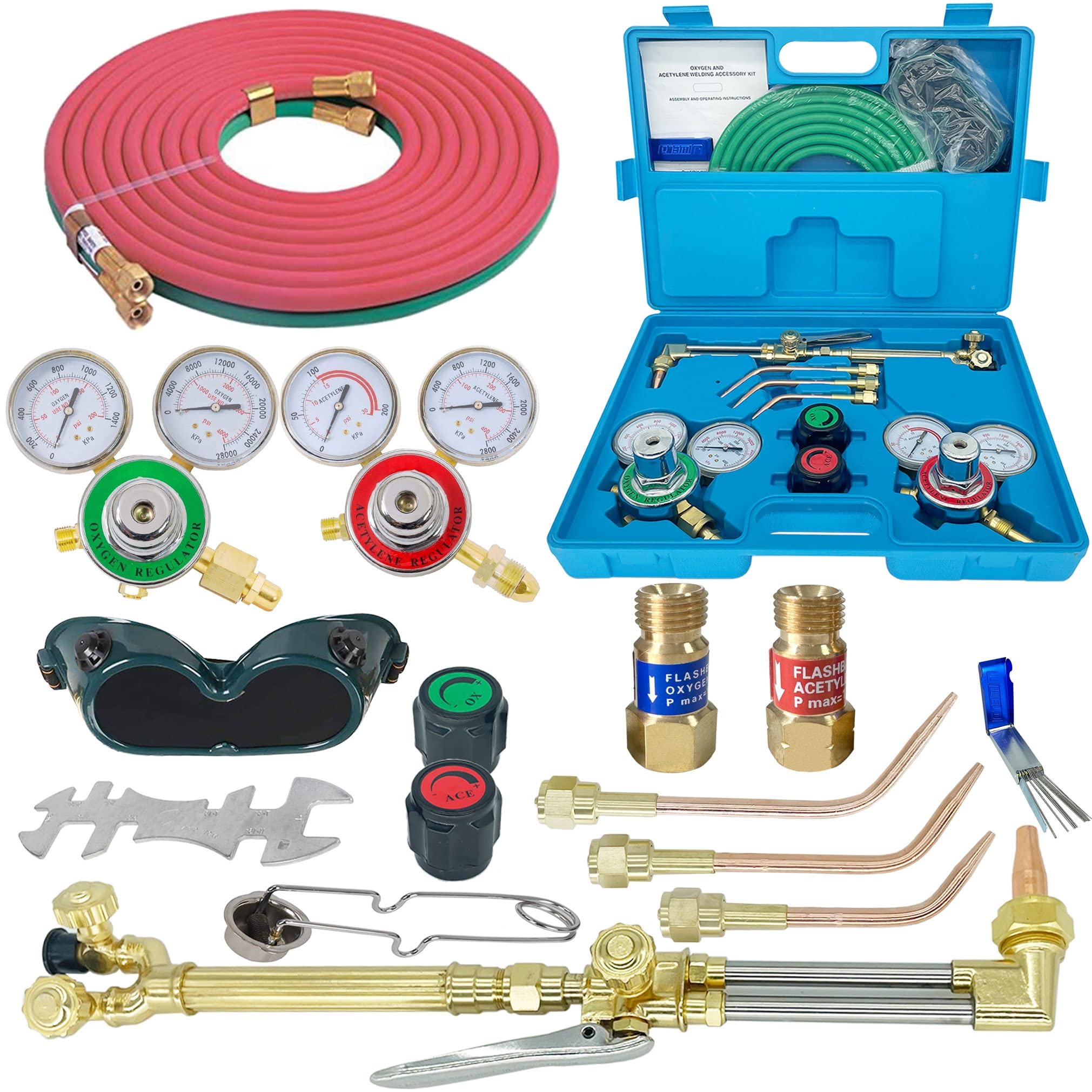 Buy RX WELD Oxygen & Acetylene Cutting Torch and Welding Kit Portable Oxy Brazing Welder Tool